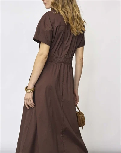 Co' Couture - ElaraCC Wrap Kjole - Dark Brown